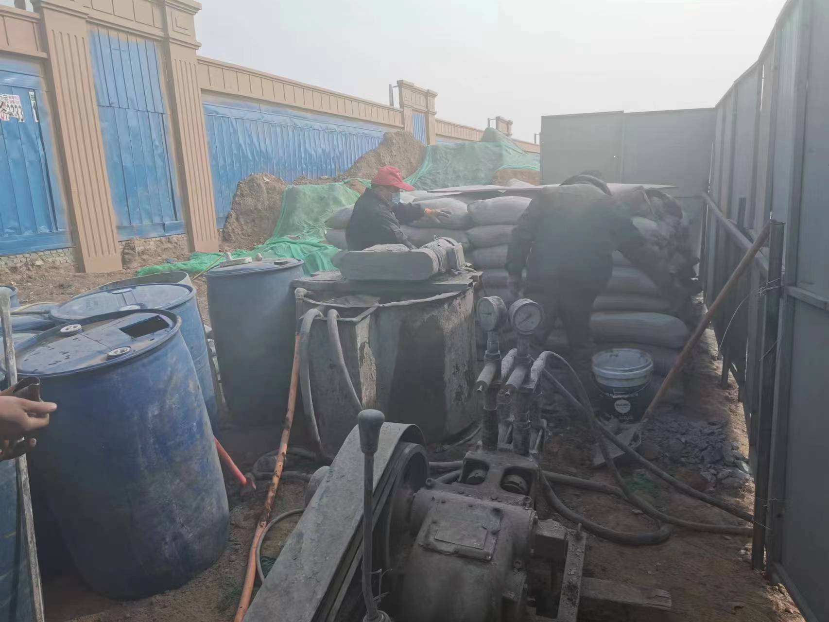 杂多房屋下沉注浆